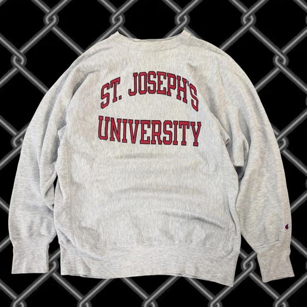 1980s Champion Reverse Weave St Josephs University Sweater